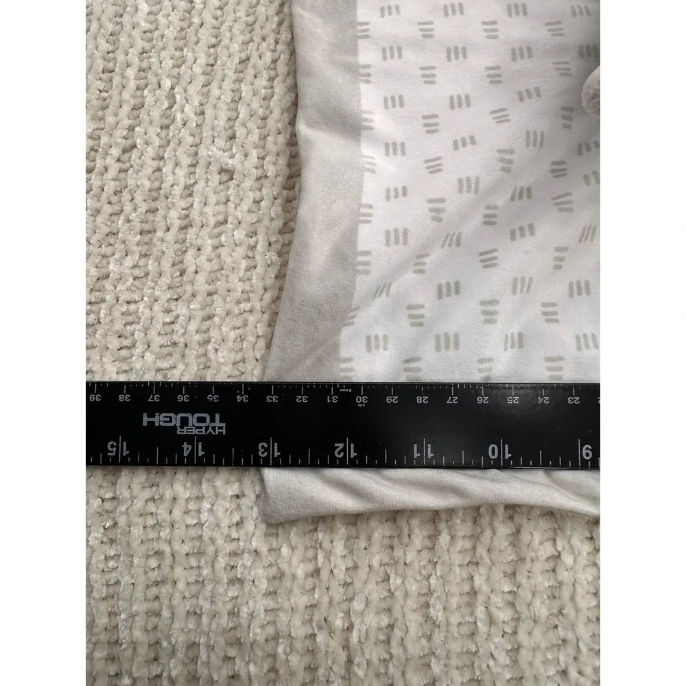 Pearhead Elephant Baby Security Blanket‎ Lovey Grey White Dash Print 83111